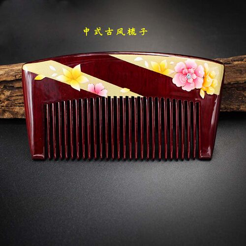 纯天然黄杨木古风盘发护理包包梳