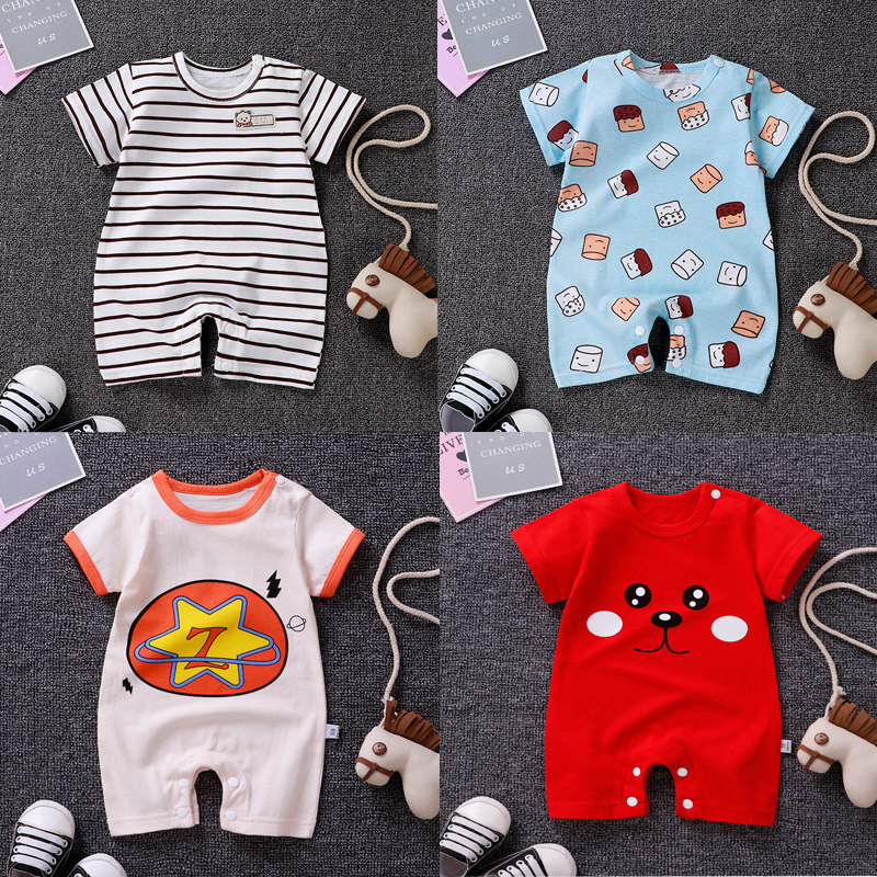 baby one-piece garment summer Young children Bodysuit Thin man Newborn Short sleeved pure cotton Romper Climbing clothesin the Children/Baby/Family fitted , Jumpsuit/Climbing clothes/Romper  category - from Buy2taobao.com to provide professional Taobao agent buy service