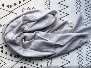 堆堆感秋冬保暖人手一条纯羊毛围巾短流苏羊毛羊绒披肩围脖灰色