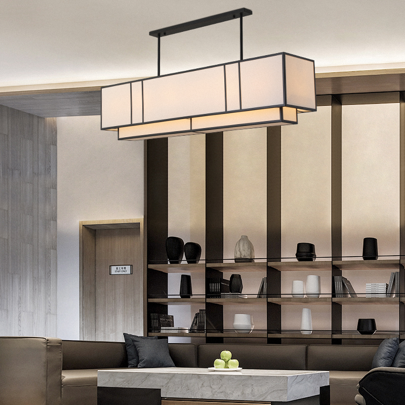 新中式长方形餐厅茶室酒店吊灯