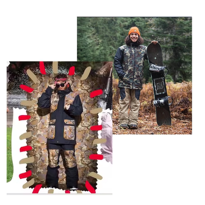 airblasterab单板滑雪迷彩单板