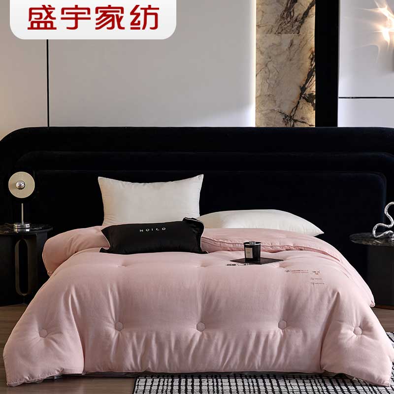 盛宇家纺 2025秋冬新品 24K碳能大豆蛋白暖足被芯 220*240 豆沙