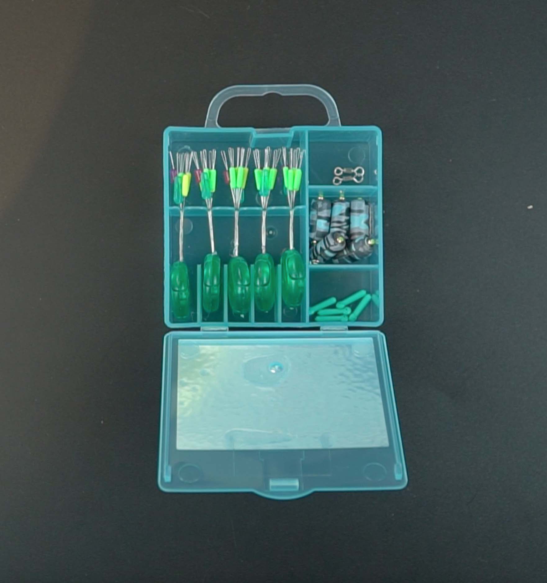 钓具零距离竞技无影豆进口8子环套装太空豆铅皮钓鱼线组配件盒