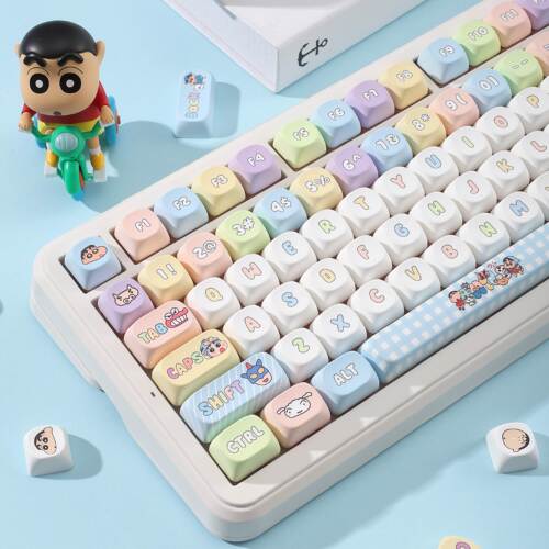蜡笔小新键帽MOA高度PBT热升华键盘键帽68 75 87 98 104 108