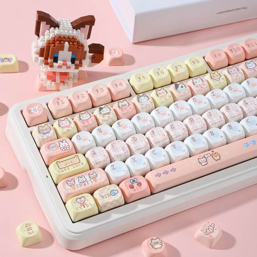 像素猫猫键帽MOA可爱女生键帽