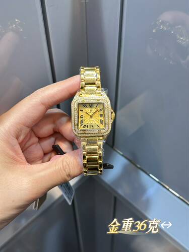 足金999宇珀黄金手表送女友礼物