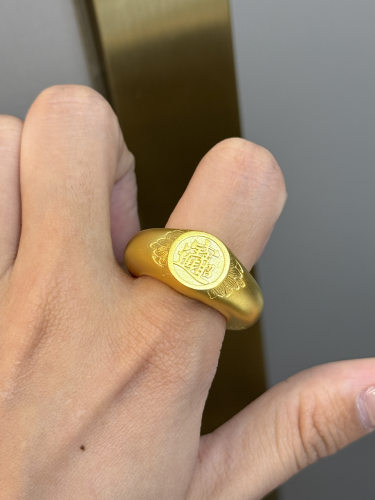 足金黄金招财进宝戒指送女友礼物