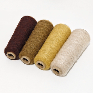 书彡鸽鸽 羊绒白厂丝 Amara 7525拉毛纱云朵线披肩手编线50克