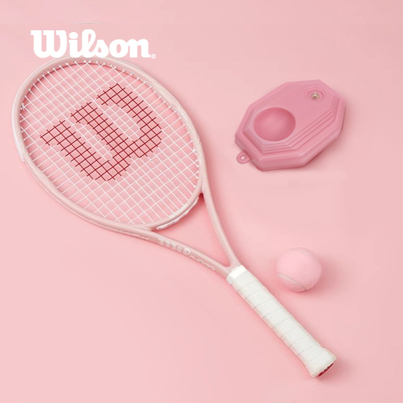 wilson威尔胜2026年新款樱花粉色网球拍女生初学者碳素成人进阶拍