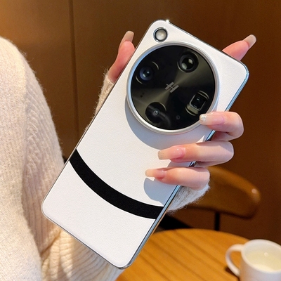 适用oppofindx8手机壳高级感素皮Findx8pro新款奢华防摔保护套Findx8S+电镀5g极简商务X8ultra轻奢高端男女潮