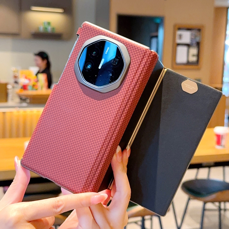 适用华为Matext手机壳三折叠新款MateXT素皮纹防摔保护套非凡大师双中轴全包后壳XTs非凡商务简约男高端时尚