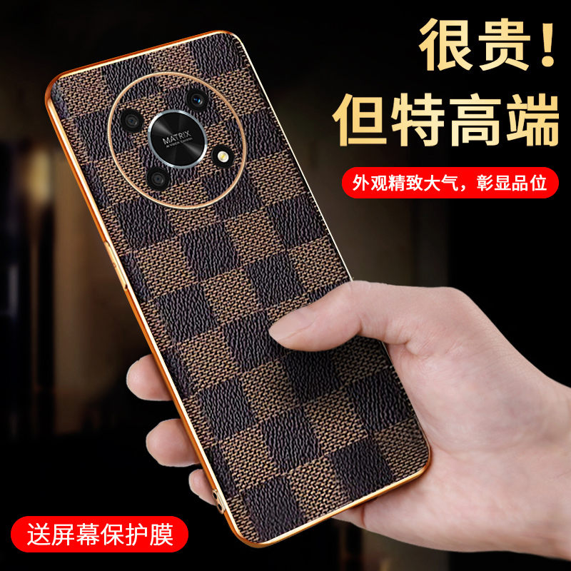 适用华为荣耀x30手机壳ANY一AN00保护套防摔honorX30硅胶软全包镜头x30i电镀皮手机套x20新品外壳商务男女款
