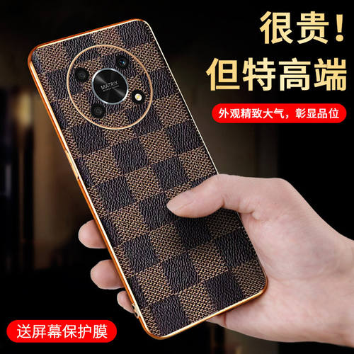 适用华为荣耀x30手机壳ANY一AN00保护套防摔honorX30硅胶软全包镜头x30i电镀皮手机套x20新品外壳商务男女款