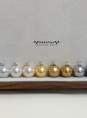 S925精工戴妃款进口仿海水珍珠12mm女士时尚百搭项链通勤简约配饰