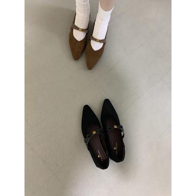 尖头豹纹坡跟尖头玛丽珍单鞋女鞋2025秋季内增高晚晚风坡跟勃肯鞋