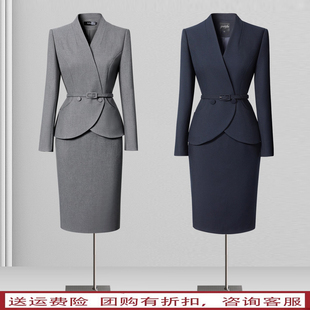 西装套装女2025新款职业气质时尚干练酒店前台客服珠宝美业工作服