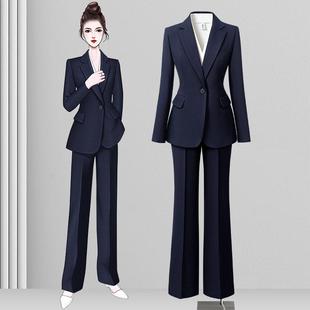 秋季西装套装女职业西服面试正装4s销售物业酒店经理工作服高端