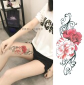 纹身贴防水女持久性感花朵玫瑰艺术花古装 盘子女人坊摄影艺术写真