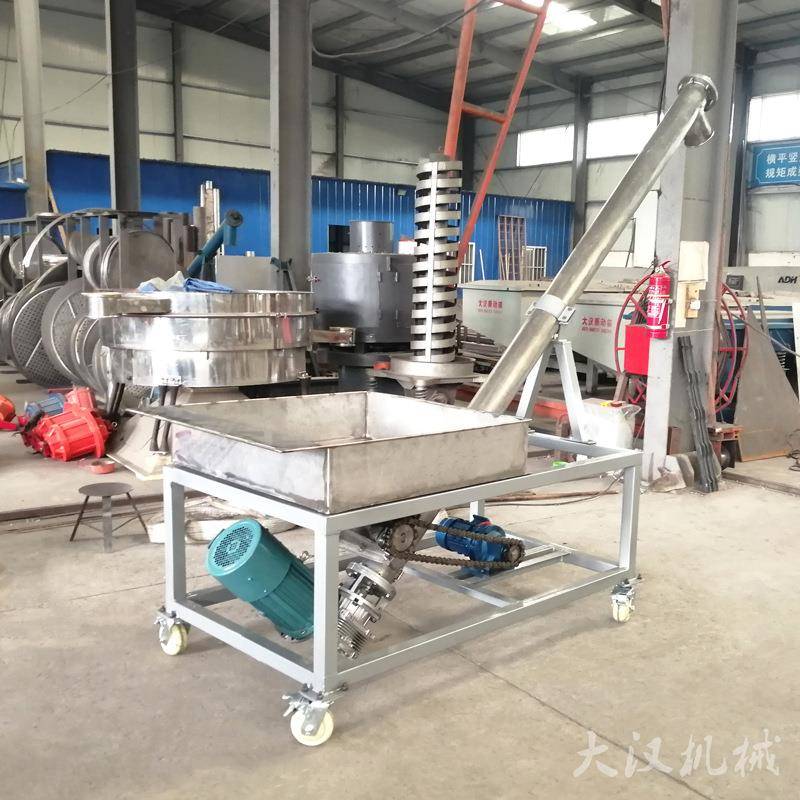 3 04不料LS锈钢倾斜螺旋送机LS系列带料斗加输滑轮蛟龙螺旋上机