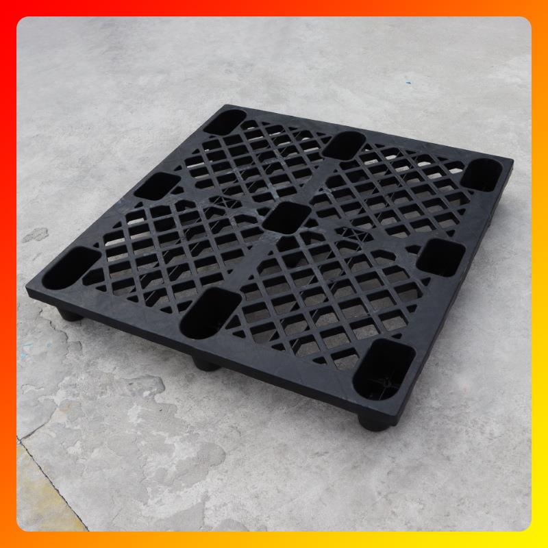 塑胶托卡板智DAO豪家直销12料1厂0九脚塑料盘仓库物流叉车塑托盘
