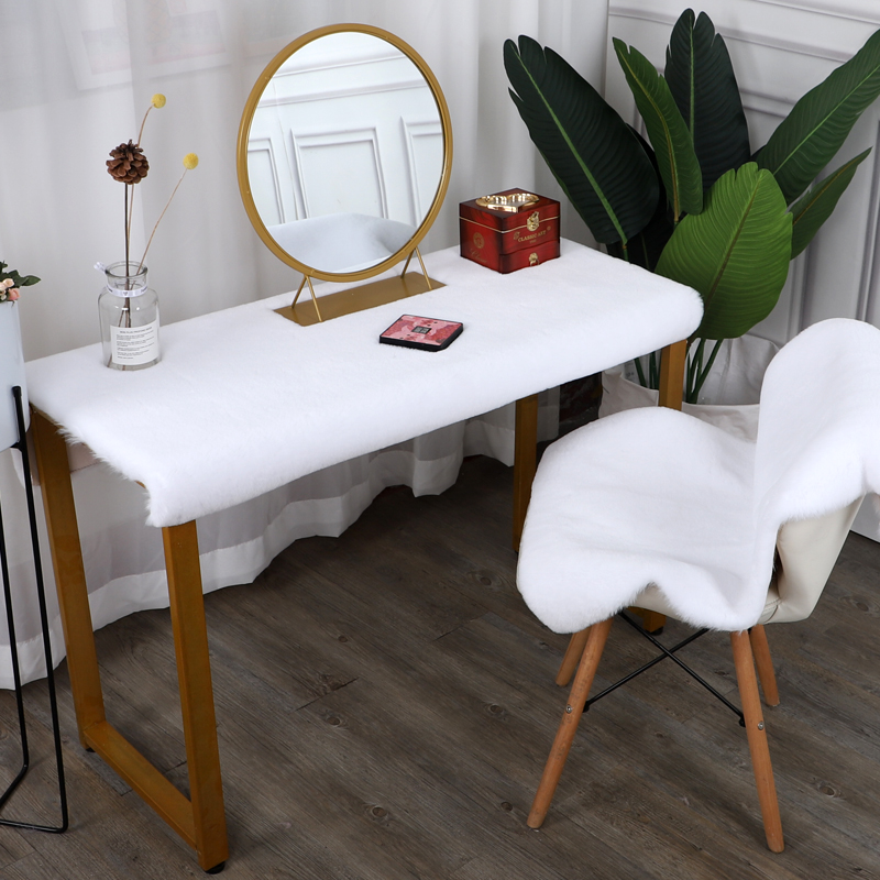 兔毛桌面垫撸猫感现代简约风