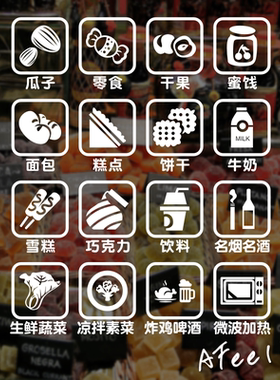 面包百货店标识玻璃贴纸