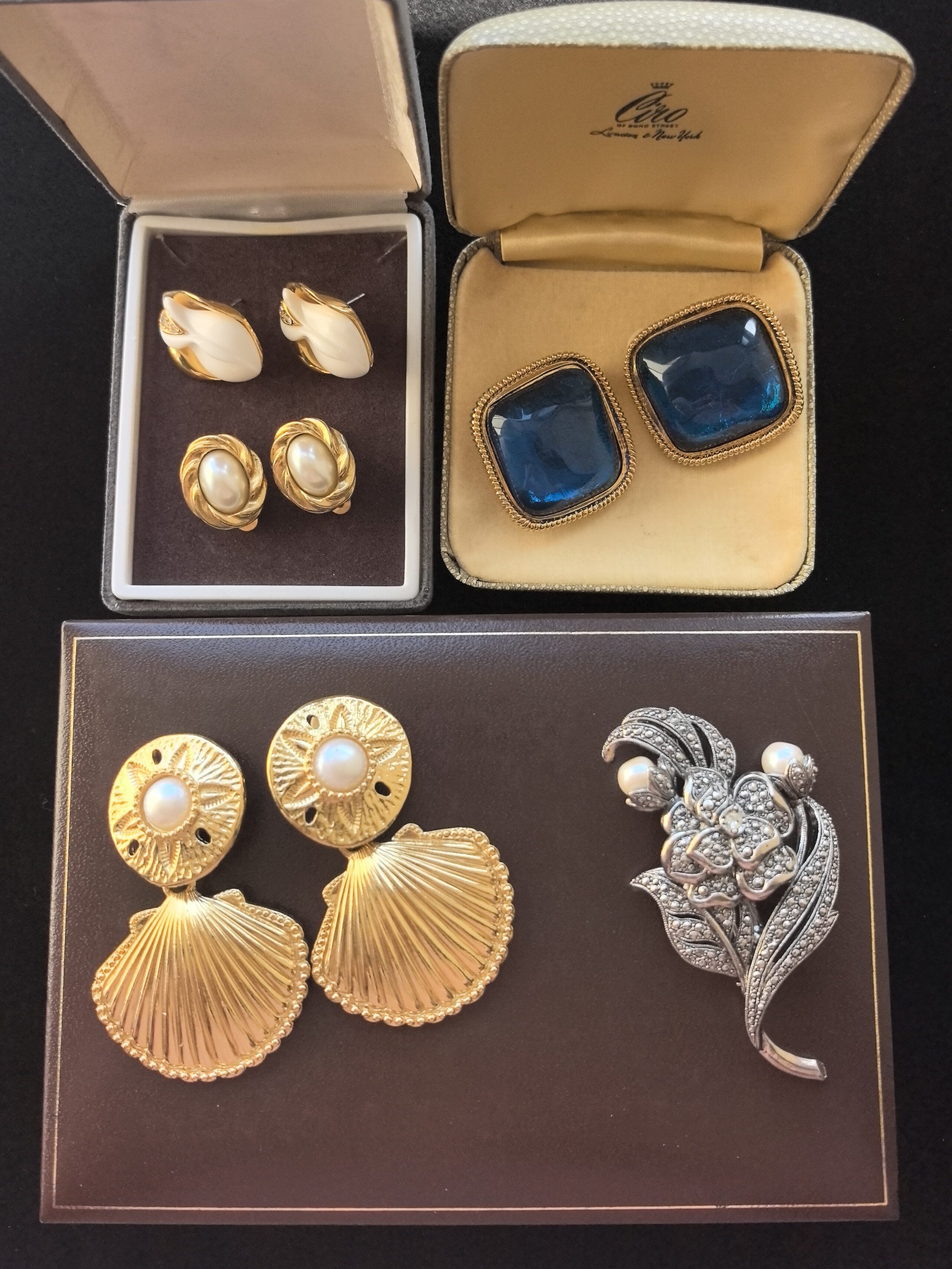 KJL for Avon 80-90年代联名耳夹耳钉胸针海洋度假风复古风