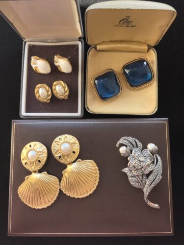 KJL for Avon 80-90年代联名耳夹耳钉胸针海洋度假风复古风