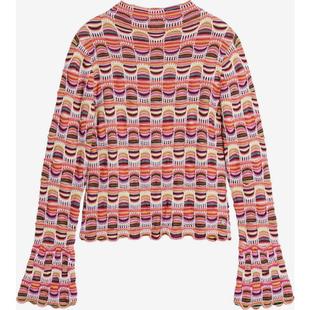 代购Desigual女士毛衣保暖柔软混纺印花秋冬日常针织爆款复古