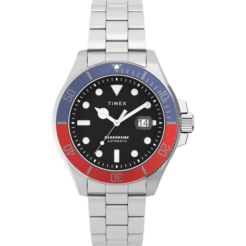 Timex/天美时石英镀银自动机械款海滨风格腕表中性款雅黑表盘防水