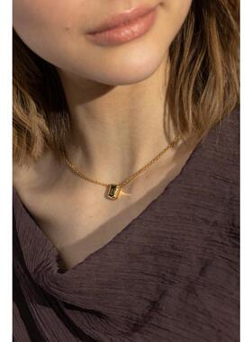 代购kate spade女士吊坠项链简约优雅精致经典矩形吊坠深色石