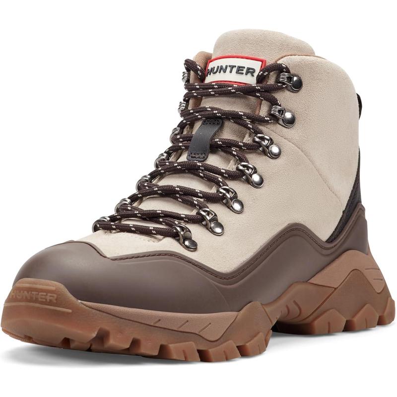 Hunter女士登山鞋防水保暖缓震防滑系带高帮加绒徒步户外户外靴