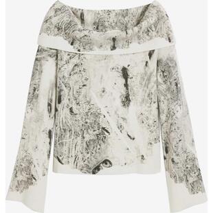 代购Desigual女士毛衣保暖舒适印花长袖日常秋冬针织爆款复古