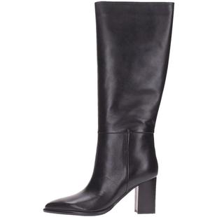代购 GUESS女士长筒靴舒适防滑耐用挺括黑色方头粗跟高跟通勤日常