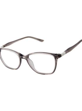 代购ELLE男女眼镜架方形全框醋酸纤维灰色日常佩戴办公眼镜框