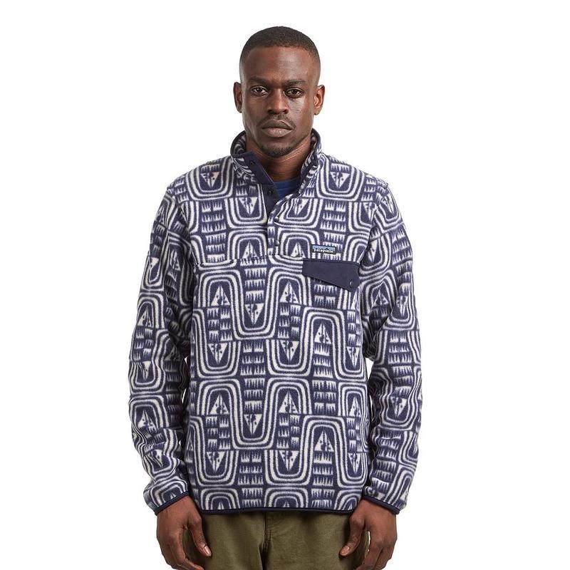 代购PATAGONIA Synchilla男士夹克保暖防风抓绒印花日常卫衣休闲