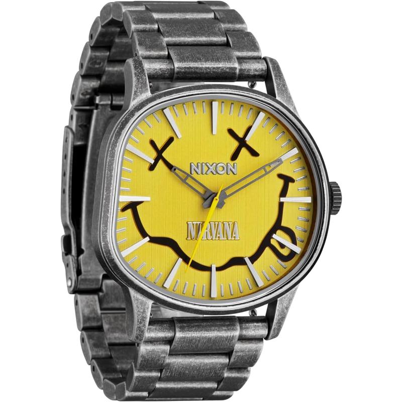 代购Nixon男士腕表计时夜光秒针防刮金属钢带防水黄盘日常潮流