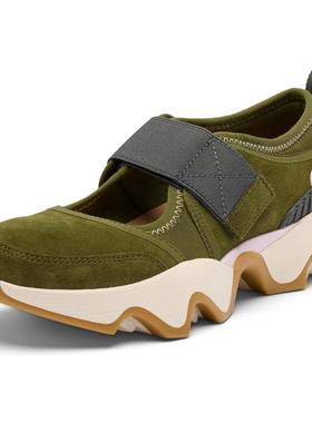 代购SOREL女士玛丽珍鞋透气轻便缓震舒适魔术贴圆头厚底短筒