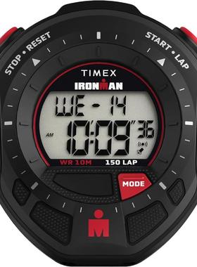 代购Timex天美时女士腕表计时闹钟倒计时夜光黑色树脂织物防水