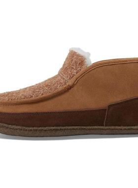 代购SOREL男士拖鞋保暖透气软底防滑翻毛皮人造毛绒套脚式平跟