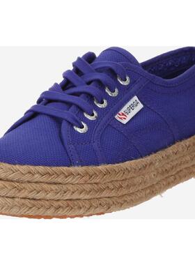 代购Superga女士帆布鞋透气轻便柔软鞋底舒适缓震单色厚底圆头