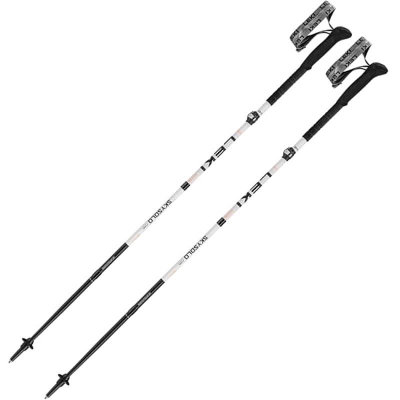 代购Leki登山杖轻量化高稳定性防滑握把碳纤维四节可调节徒步