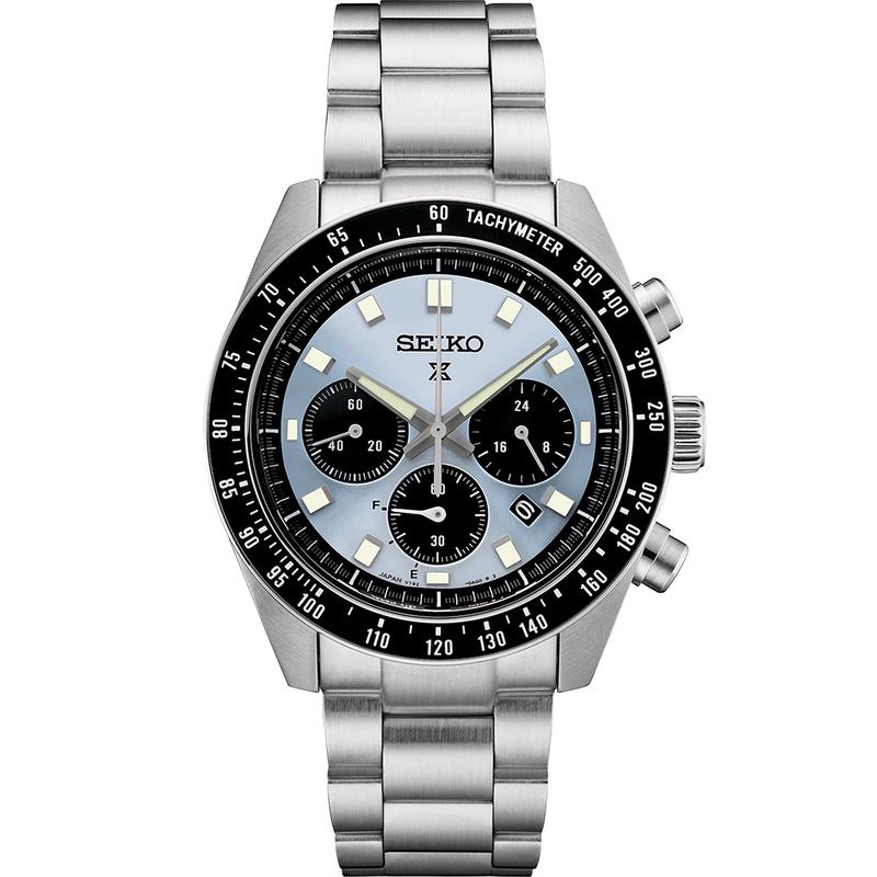 Seiko/精工光动能计时潜水男表mm蓝盘太阳能三眼石英防水米