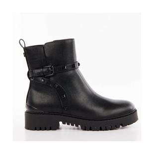 代购 饰 GUESS女士短靴耐磨防滑舒适轻便圆头侧拉链金属铆钉搭扣装