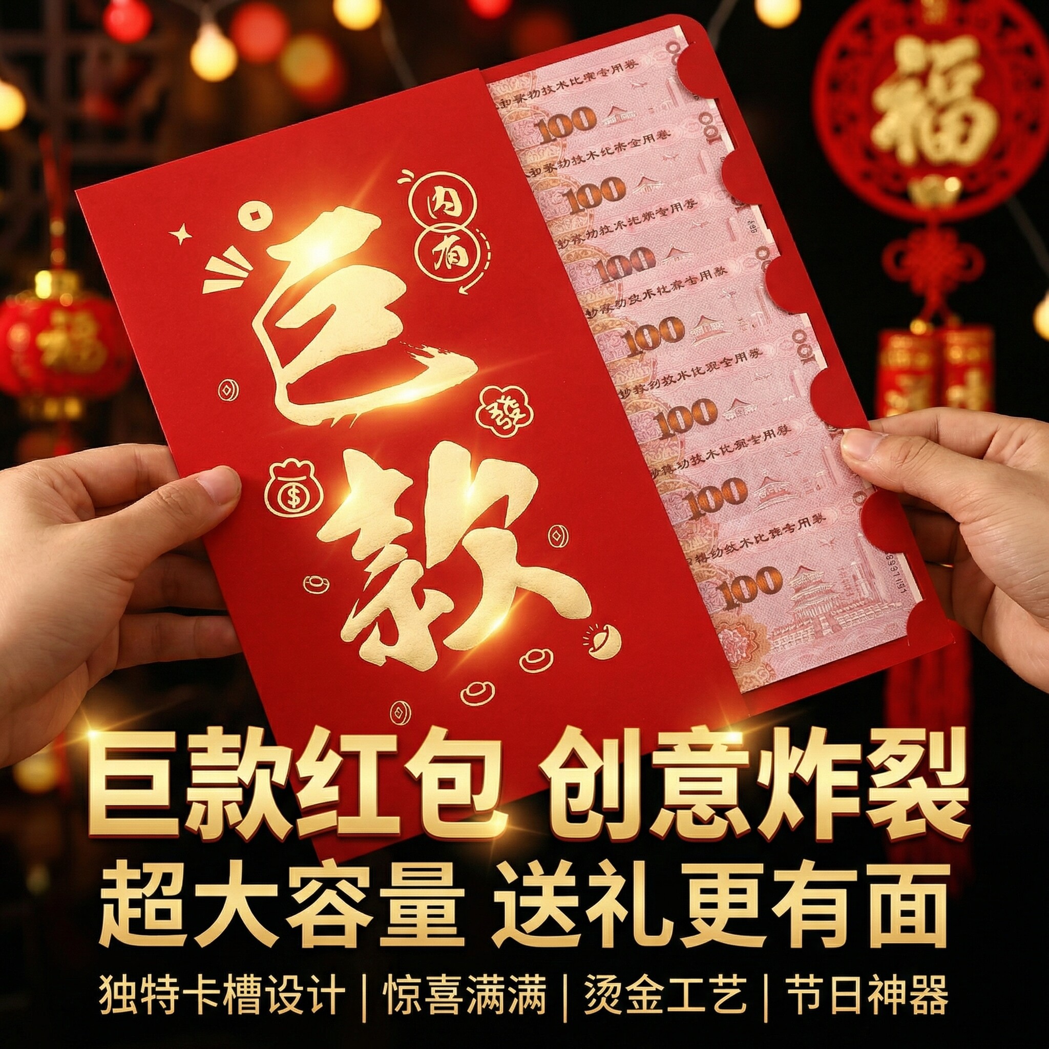 超大尺寸红包袋通用2026公主请发财巨款利是封个性创意新年网红款