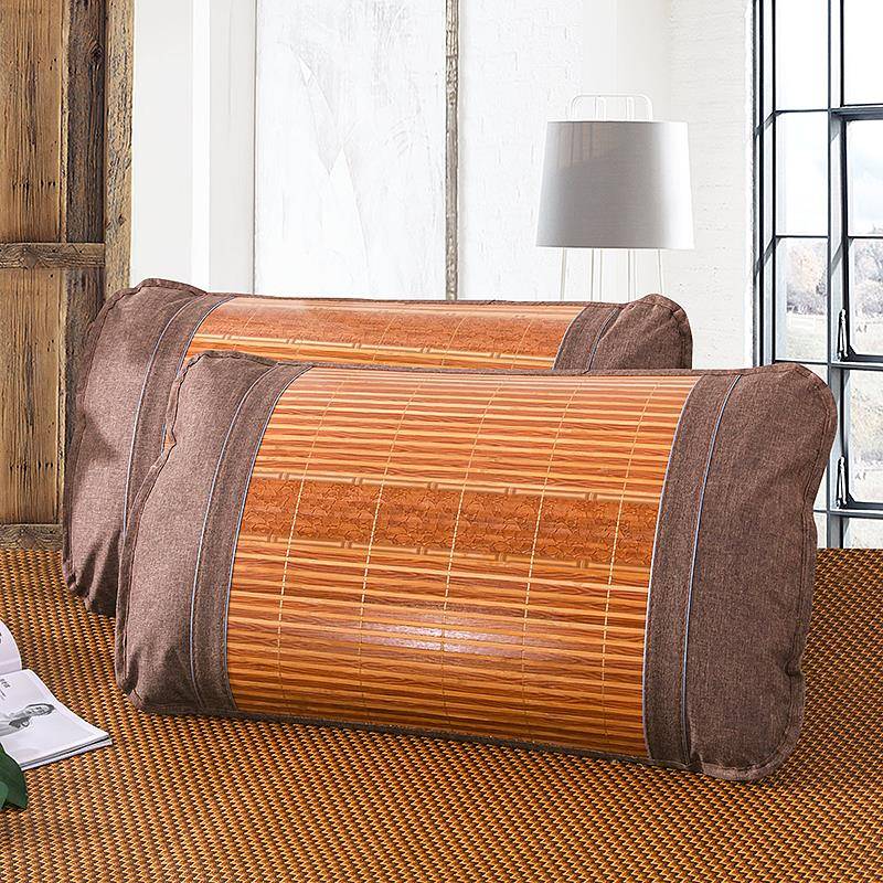 木纹竹枕套夏季竹席枕套夏天单人凉席枕头套枕芯套竹丝枕套不含芯