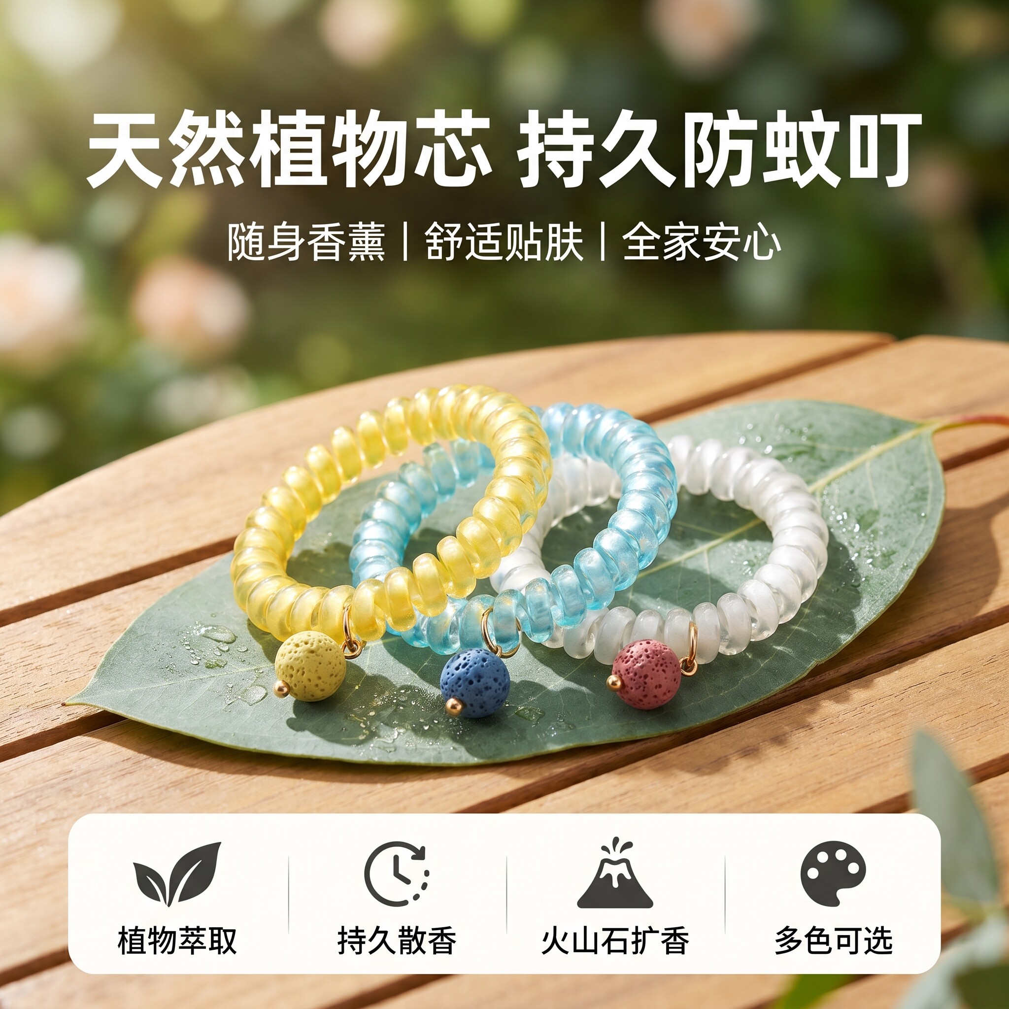 驱蚊手环学生专用随身成人防蚊虫儿童户外强效精油防叮咬神器脚环图片