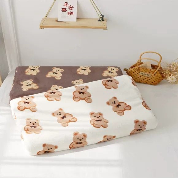 冬季卡通儿童加厚毛绒乳胶枕套尺寸定做4427记忆枕套男女孩牛奶绒