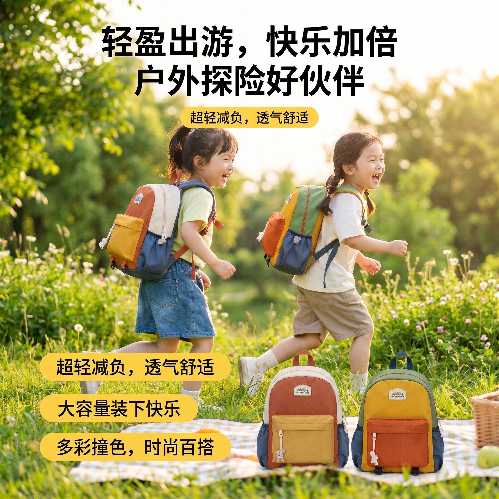 儿童女孩洋气可爱外出小背包旅游10岁男孩轻便幼儿园儿童双肩包