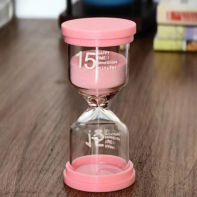 儿童沙漏计时器可调节防摔25/30/60分钟自律学习时间管理流沙瓶